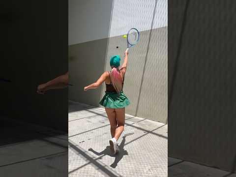 I love the way the ball sounds when it hits the wall #asmr #tennis
