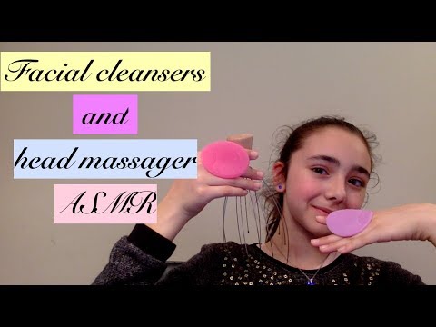facial cleansers and head massager ASMR