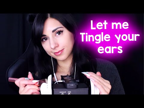 ASMR Mic Brushing with Trigger Words | 3Dio Ear Massage | Ear to Ear Sounds| Soft Whisper | TINGLES