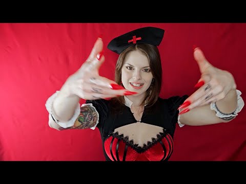 ASMR Vampire Nurse Tickle Torture Roleplay | After Halloween Haunted House Party in December