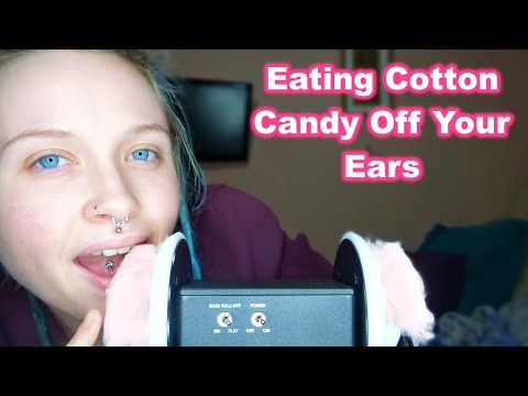 ASMR Eating Cotton Candy Off Your Ears | (INTENSE MOUTH SOUNDS) BINAURAL