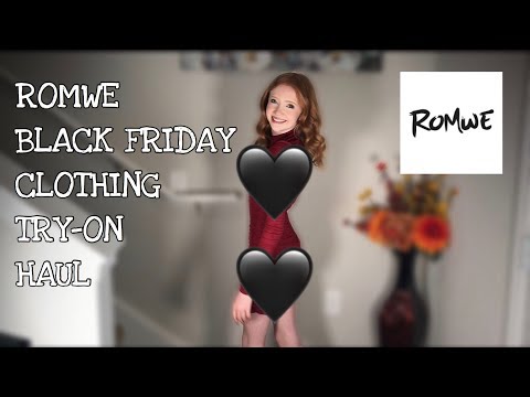 ROMWE BLACK FRIDAY CLOTHING try - on haul!! 🖤