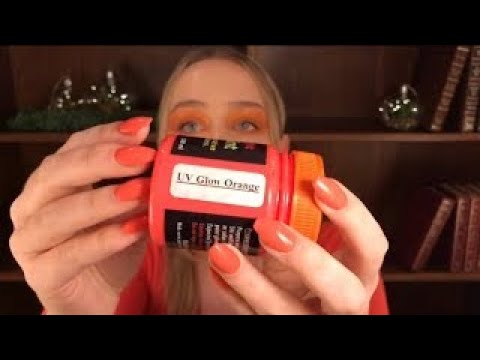 ASMR :) Tapping on Orange Objects (Fast & Slow) (repost)