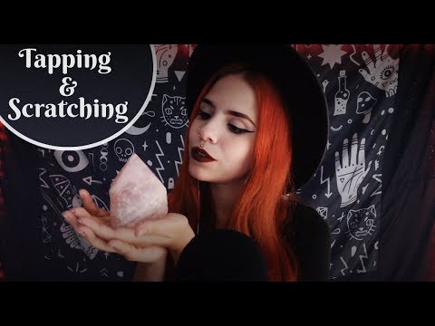 ASMR Tapping/scratching on crystals and wood ✨🔮✨