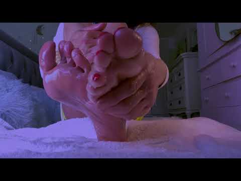 ASMR oily foot massage - no talking