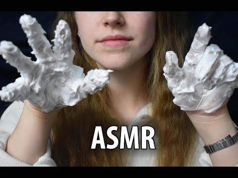 [ASMR] Shaving cream sounds ♥ (On microphone, rubbing, scratching, hand sounds)
