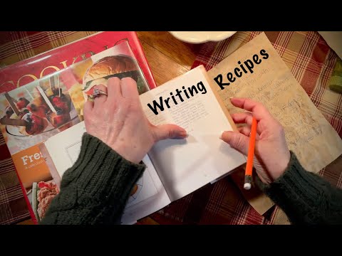 ASMR Request/Writing cookie recipes on crinkly paper with pencil (Soft Spoken)