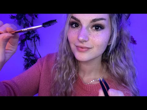 [ASMR] Doing Your Eyebrows - Personal Attention // Inaudible Whispers