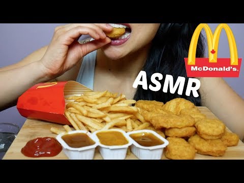 ASMR McDonald's Chicken Nuggets , Fries + Oreo McFlurry (EATING SOUNDS) | SAS-ASMR