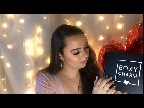 ASMR February BoxyCharm Unboxing (Whispering, Tapping, Makeup Triggers)