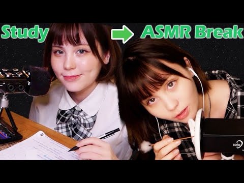 BEST Study with me ASMR📚Pomodoro Timer⏰Layered ASMR Triggers & Breaks