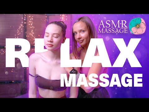 ASMR: Back Neck & Shoulders - Sandra and Lina Excellent Massage Technique
