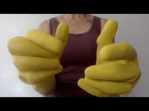 ASMR Mummy Gives Close Attention Using New Elbow Grease #Rubber Dishwashing #Gloves Virtual Massage