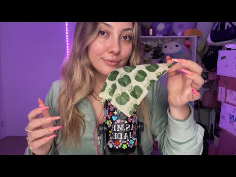 ASMR with BEESWAX WRAPS 💛 ~aggressive scratching & tapping on the microphone~ | Whispered