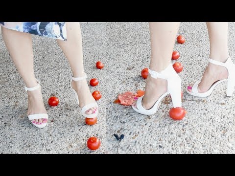 ASMR Crushing Tomatos With High Heels To Activate Your Tingles( no talking )