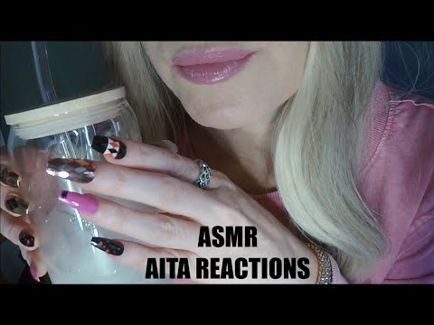 ASMR Gum Chewing Reacting To AITA | Water Drinking, Whispered Ramble