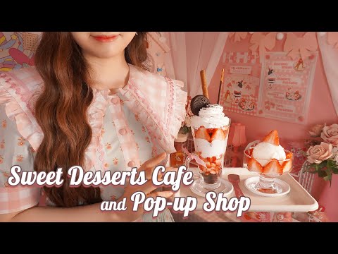 ASMR Sweet Strawberry Dessert Café🍓 pop up shop