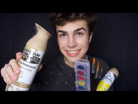 ASMR- Doing Your Makeup Using Random Household Products