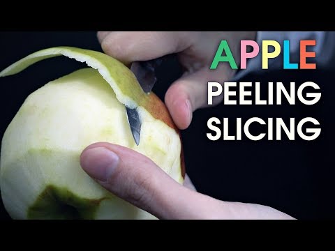 Apple Peeling and Slicing (ASMR)