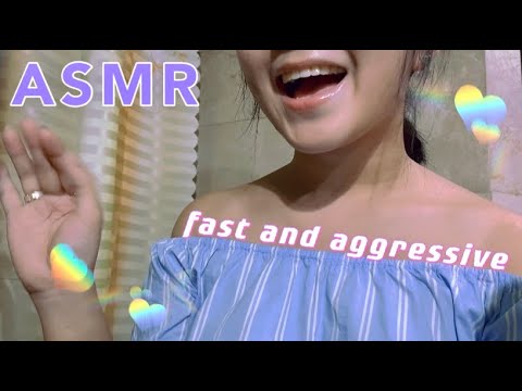 ASMR FAST AND AGGRESSIVE | mouth sounds | hand movements | tapping | leiSMR [custom]