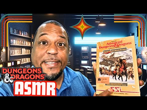 Vintage Gaming Store sells Advanced Dungeons and Dragons Commodore 64 games ASMR Roleplay