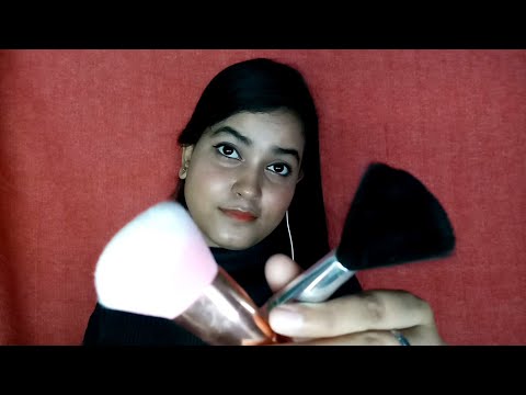 ASMR Repeating Trigger Words with Brushing Your Face