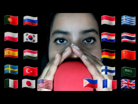 ASMR How To Say "Whisper" In Different Languages With Mouth Sounds