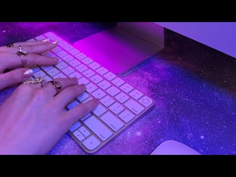 ASMR Typing on iMac Keyboard ⌨️ (no talking)