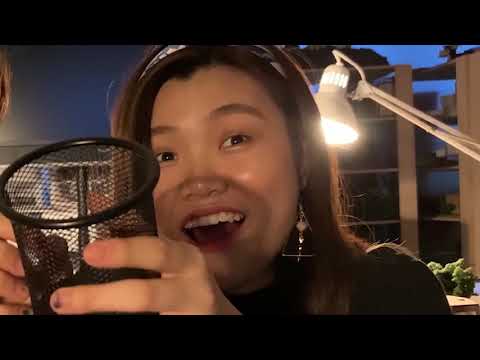 ASMR friend trying asmr for the FIRST TIME!!!