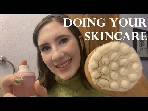 {ASMR} Friend Does Your Skincare!