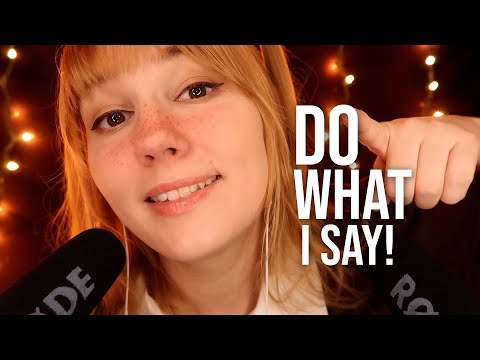 ASMR Overly Repeating & Describing, Follow My Instructions, Focus, Fast Whispers, May I Touch You