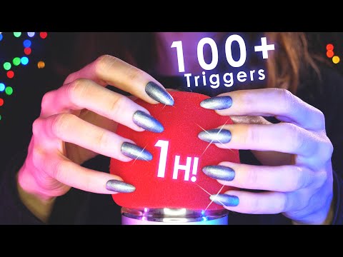 [ASMR] 100 Best Triggers For Sleep & Deep Relaxation 😴 1Hr (No Talking)