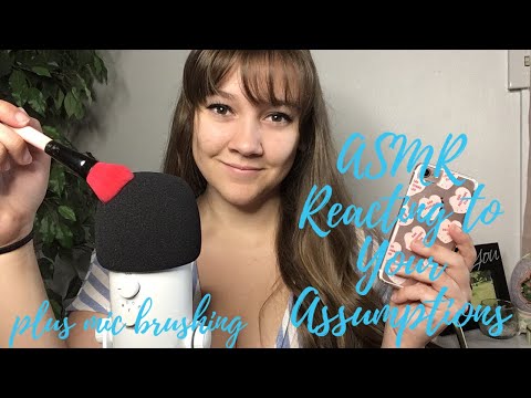 [ASMR] Reacting To Your Assumptions About Me (Mic Brushing)