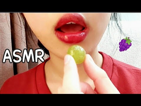 [ASMR 츕츕👄] 청포도 사탕 깨먹는 소리🍇🍭 | Grape Candy | EATING SOUND | MUKBANG|ぶどう飴モッパン| pútaotáng chī fàng| SUON