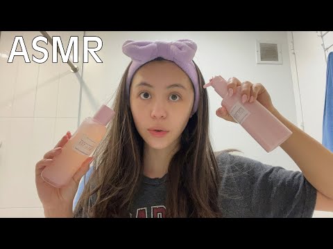 ASMR My Upclose Skincare Routine (fast assorted triggers)