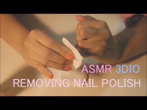 ASMR. Removing Nail Polish 매니큐어 지우기 for Relaxation (Binaural)