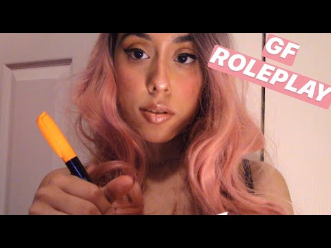 GIRLFRIEND DRAWS YOU | ASMR ROLEPLAY | WHISPER & MARKER SOUNDS