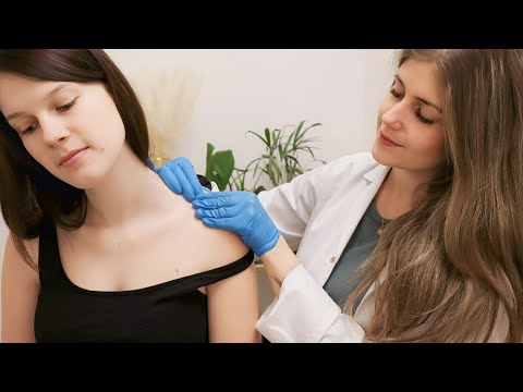 Chiropractic Exam ASMR [Real Person] with Skin Pulling & Massage (deutsch) Medical Roleplay