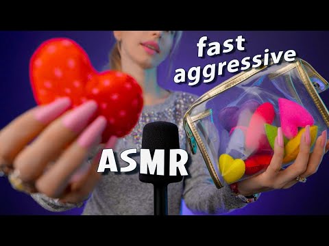 ASMR Fast Aggressive UpClose Mic Triggers, Mouth Sounds ASMR