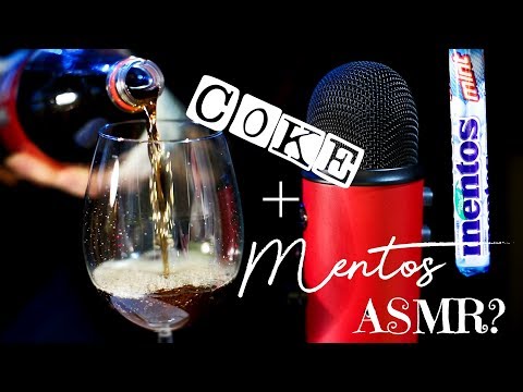 🍷 ASMR - COKE + MENTOS?! 🍷 Fizzy sounds that will relax you!
