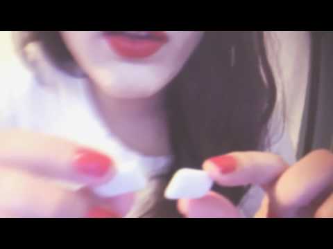 ASMR  Gum Chewing, Whispering, and Kissing Sounds! [PUR Vegan Chewing Gum]