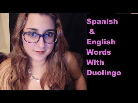 Spanish & English Words |Duolingo #3| Learn Spanish |Repeating Words| ASMR