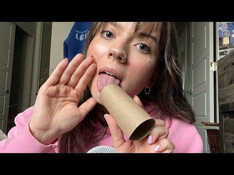 ASMR| Wet & Dry Mouth Sounds with a Tube, Layered Tapping and Mouth Sounds