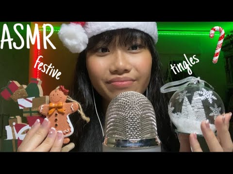 ASMR christmas triggers for sleep☃️🎄(festive tingles)
