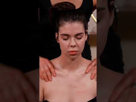 ASMR relaxing neck line massage for beautiful girl Lisa