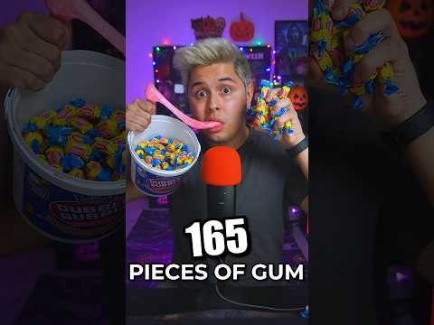 How much GUM can I chew at once?! 👀 | #ASMR #shorts