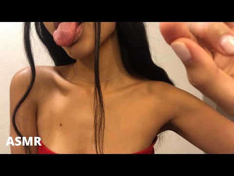 ASMR Licking and Touching Your Face