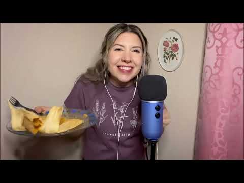 ASMR Eating Tamales (Mexican Food) | Comiendo Tamales y Platicando