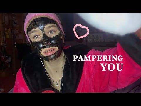ASMR Doing Skincare On You - Face Touching 🧖🏽‍♀️