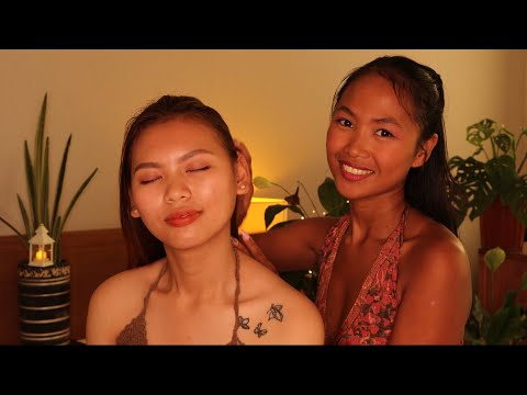 ASMR Lovely Relaxing Face Tickle Massage with Sleep Triggers with Joyce!😴🥰